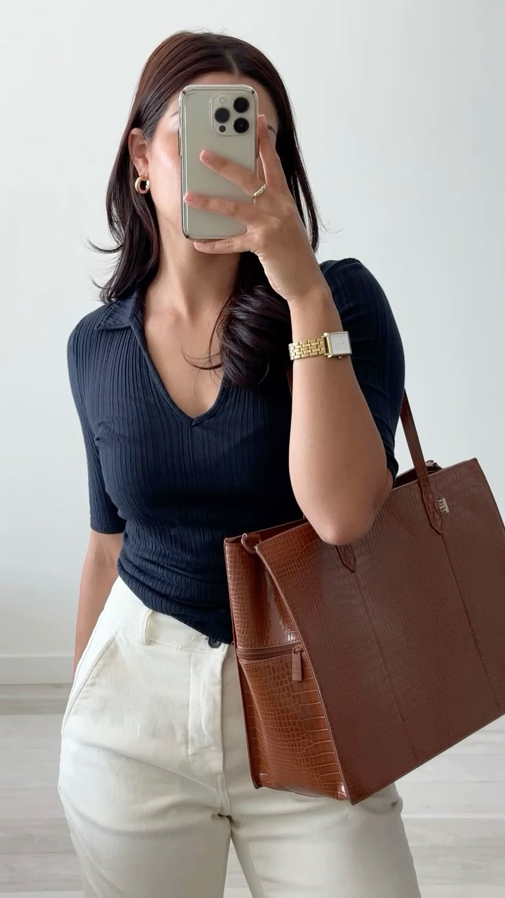 A shopper previewing a fashion item with virtual try-on
